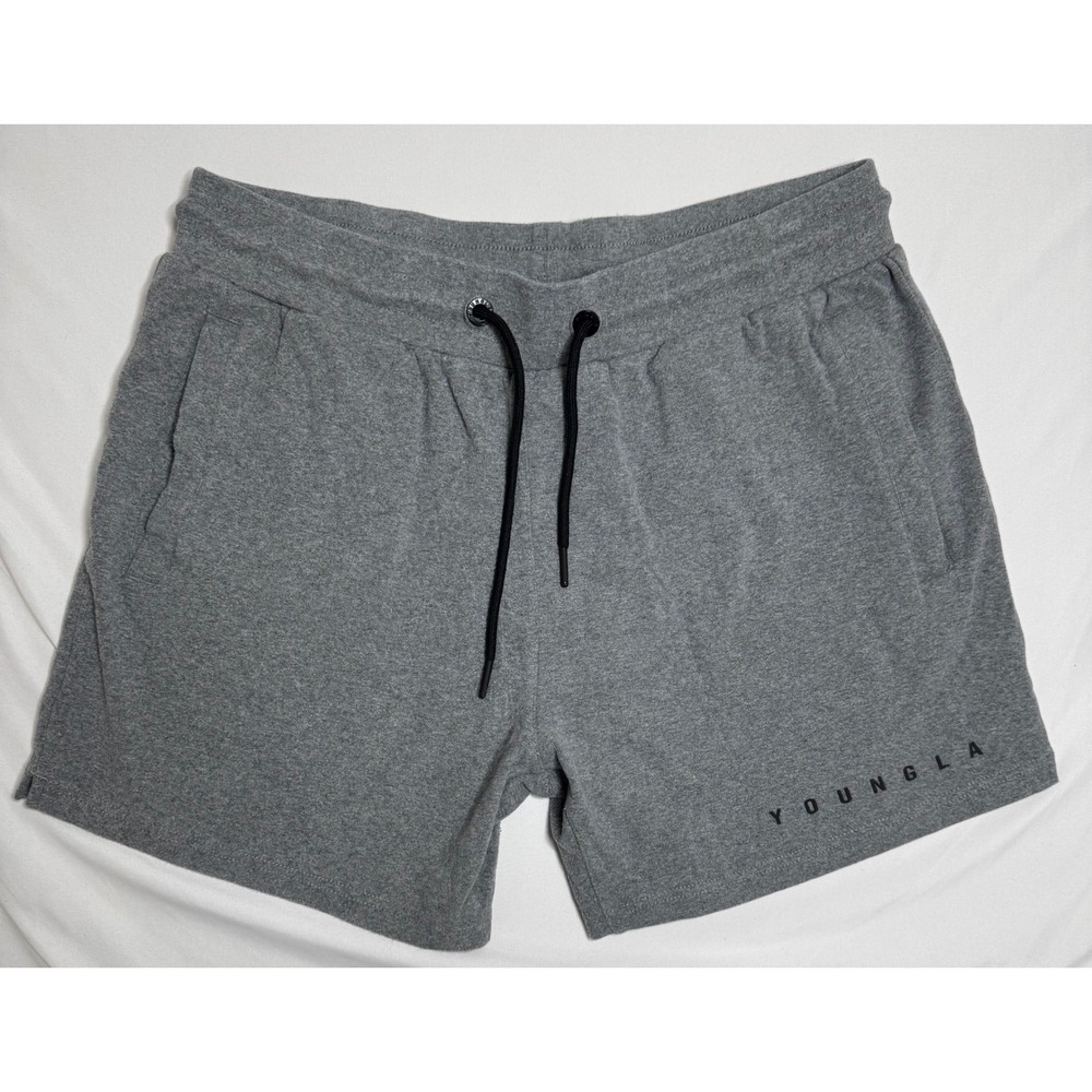 YoungLA 113 Perfect Shorts Mens Large Gray Gym Workout Bodybuilding